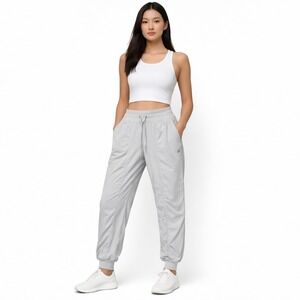 Lululemon Dance Studio Jogger 4 Gray Drop Ruched High Rise Pants Clean Girl Yoga